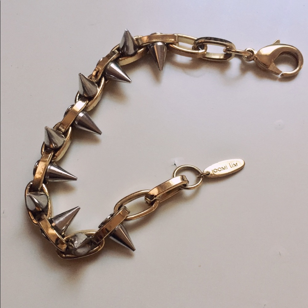 JOOMI LIM SINGLE ROW SPIKE BRACELET Gold/Rhodium